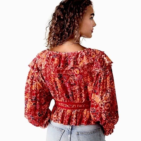 NWT Free People Rudi Ruffle Top - Picture 6 of 8